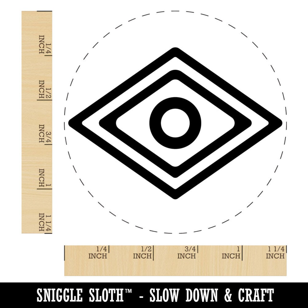 Medicine Man Shaman Eye Native American Symbol Rubber Stamp for Stamping